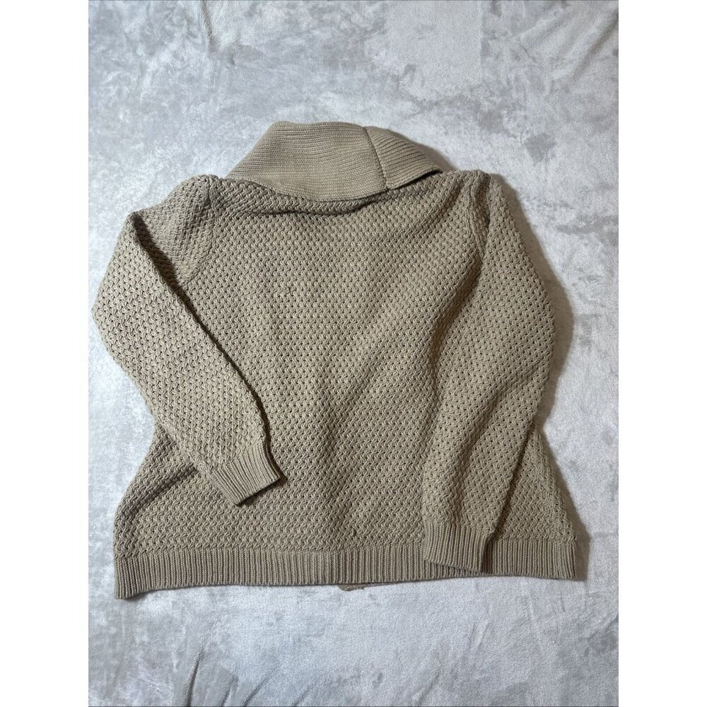 Women’s Soft Surroundings Knitted Cardigan Sweater Belted Brown Plus 1X - Picture 12 of 14